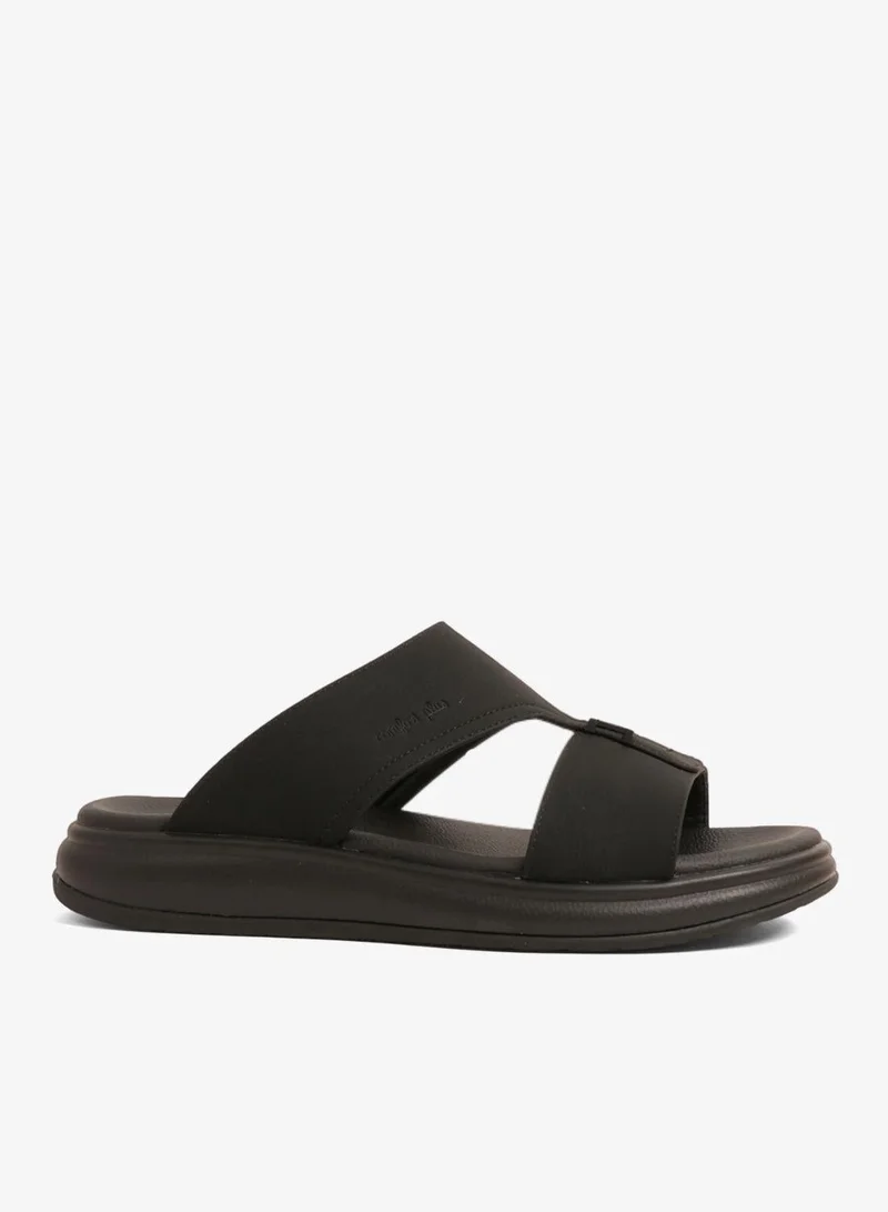 كومفورت بلس صنادل رجالية مريحة فائقة الأناقة سوداء